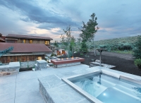 Backyard upper patio - spa 1